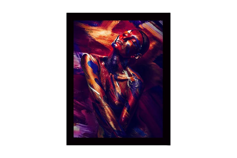 Dekorativ InnRammemet MDF-maling 41x56 cm - Flerfarget - Innredning - Bilder & kunst