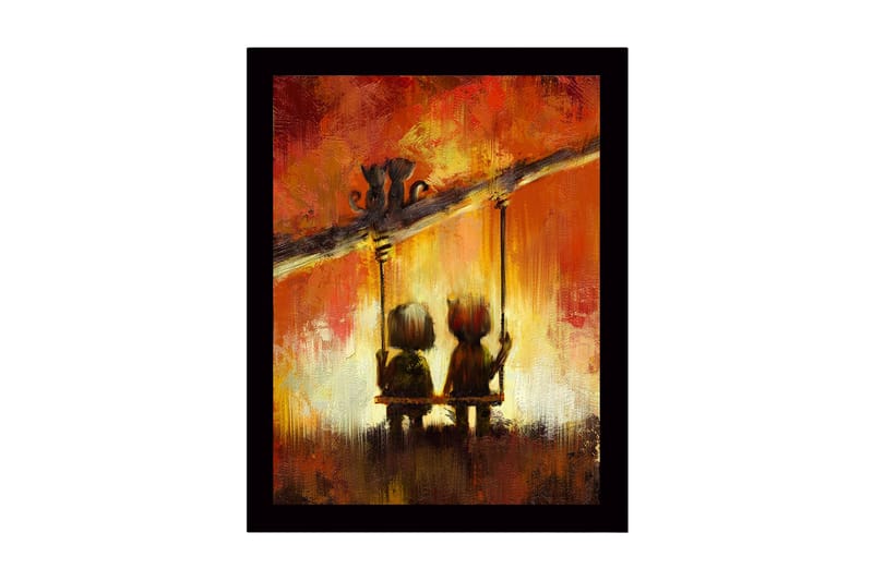 Dekorativ InnRammemet MDF-maling 41x56 cm - Flerfarget - Innredning - Bilder & kunst