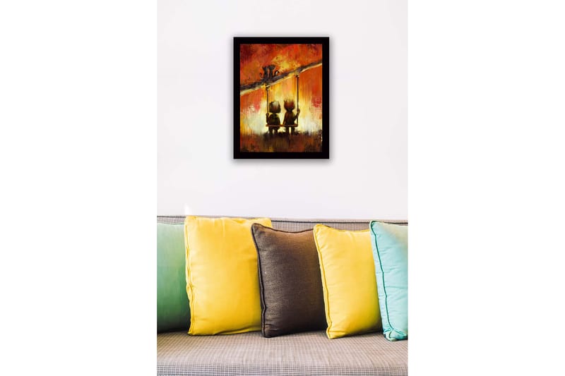 Dekorativ InnRammemet MDF-maling 41x56 cm - Flerfarget - Innredning - Bilder & kunst