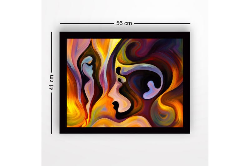 Dekorativ InnRammemet MDF-maling 41x56 cm - Flerfarget - Innredning - Bilder & kunst