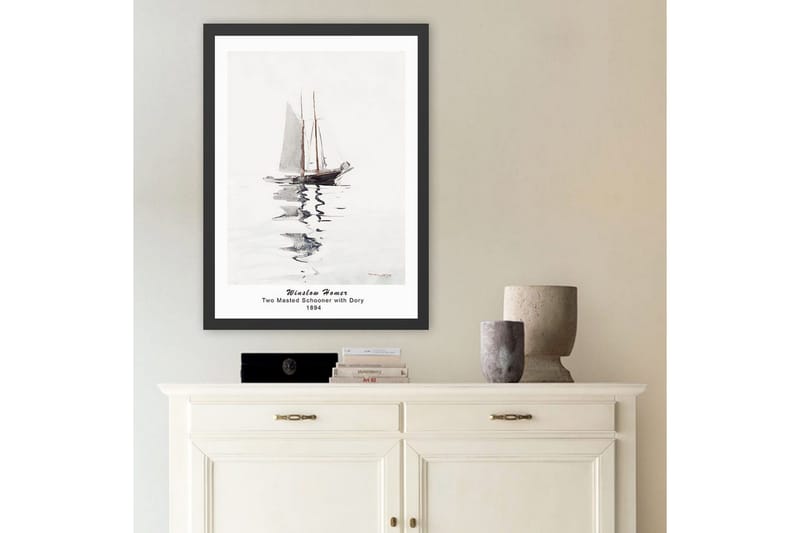 Dekorativt innrammet maleri Toranland Ticoman flerfarget (35 x 45 cm) - Multifarget - Innredning - Bilder & kunst - Male selv