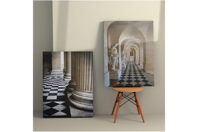 Dekorativt lerretsmaleri (2 stykker) Caldra Flerfarget Lum - Multifarget - Innredning - Bilder & kunst - Lerretsbilder