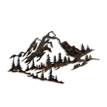 Dekorativt metallveggtilbehør Wallxpert Mountain (70 x 40 cm) - Innredning - Veggdekorasjon - Skilt - Metallskilt