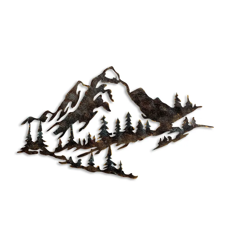 Dekorativt metallveggtilbehør Wallxpert Mountain (70 x 40 cm), undefined