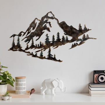 Dekorativt metallveggtilbehør Wallxpert Mountain (70 x 40 cm) - Innredning - Veggdekorasjon - Skilt - Metallskilt
