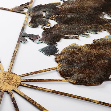 Dekorativt metallveggtilbehør Wallxpert Verdenskart-ramme (120 x 60 cm) Svart - Innredning - Veggdekorasjon - Skilt - Metallskilt