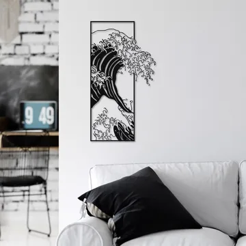 Dekorativt veggtilbehør i metall Wallxpert Waves (34 x 62 cm) - Innredning - Veggdekorasjon - Skilt - Metallskilt