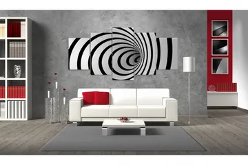Bilde A Black & White Hole 200x100 - Artgeist sp. z o. o. - Innredning - Bilder & kunst - Lerretsbilder