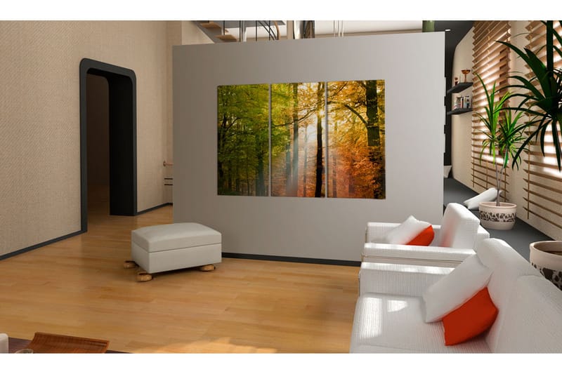 Bilde A calm autumn forest 90x60 - Artgeist sp. z o. o. - Innredning - Bilder & kunst - Lerretsbilder