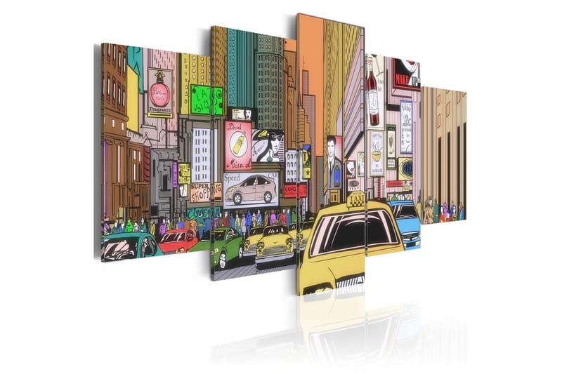 Bilde A Drawing Of A City 100x50 - Artgeist sp. z o. o. - Innredning - Bilder & kunst - Lerretsbilder