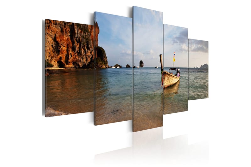 Bilde A Fishing Boat By The Sea 200x100, Artgeist sp. z o. o.