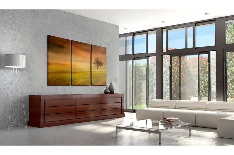 Bilde A Lonely Tree On A Meadow 120x80 - Artgeist sp. z o. o. - Innredning - Bilder & kunst - Lerretsbilder