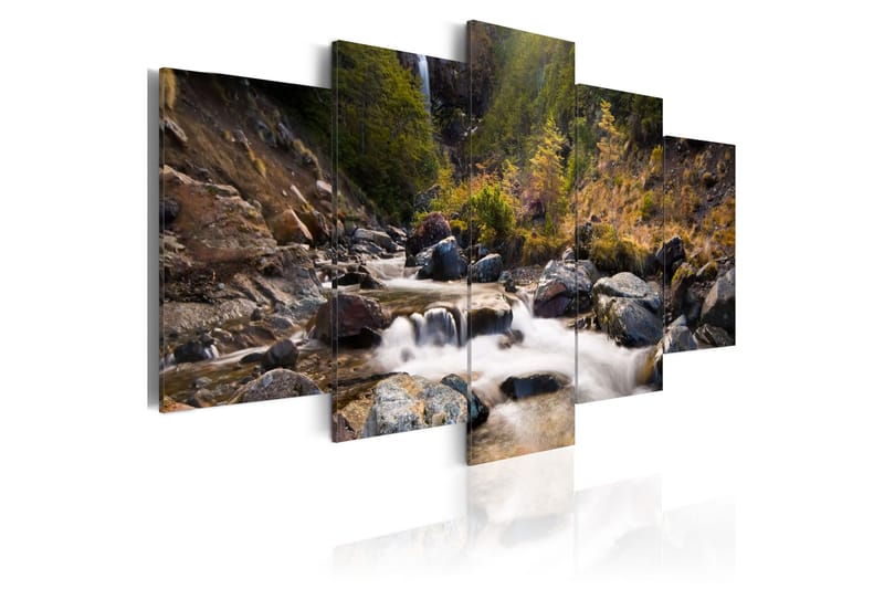 Bilde A Waterfall In The Middle Of Wild Nature 200x100, Artgeist sp. z o. o.