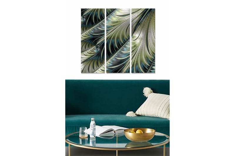 Bilde Abstract 3-pk Flerfarget, 22x05 cm