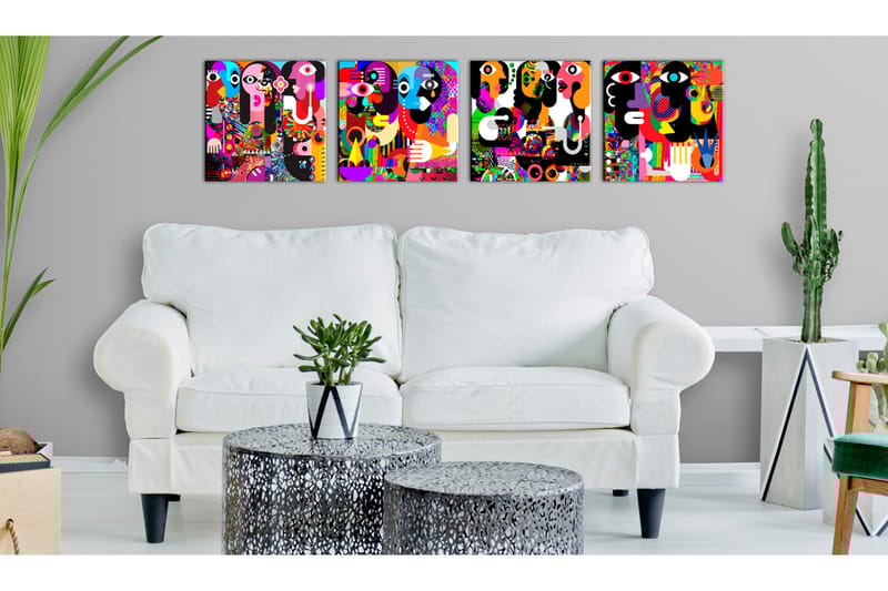 Bilde Abstract Conversations 60x60 - Artgeist sp. z o. o. - Innredning - Bilder & kunst - Lerretsbilder