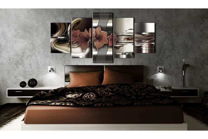 Bilde Abstraction And Amaryllis 100x50 - Artgeist sp. z o. o. - Innredning - Bilder & kunst - Lerretsbilder