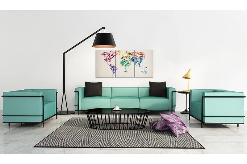 Bilde Abstrakt Verdenskart 120x60 - Artgeist sp. z o. o. - Innredning - Bilder & kunst - Lerretsbilder