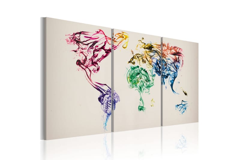 Bilde Abstrakt Verdenskart 120x60 - Artgeist sp. z o. o. - Innredning - Bilder & kunst - Lerretsbilder