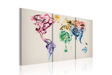 Bilde Abstrakt Verdenskart 60x30 - Artgeist sp. z o. o. - Innredning - Bilder & kunst - Lerretsbilder