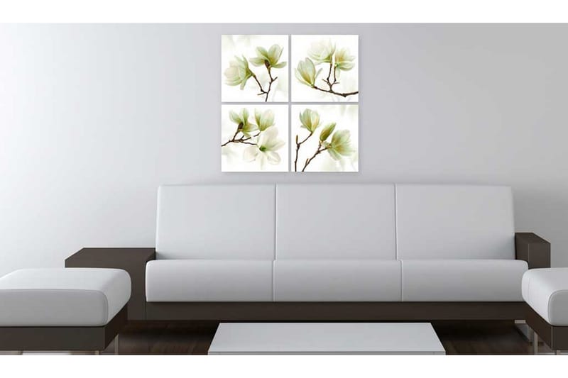 Bilde Admiration Of Magnolia 80x80 - Artgeist sp. z o. o. - Innredning - Bilder & kunst - Lerretsbilder