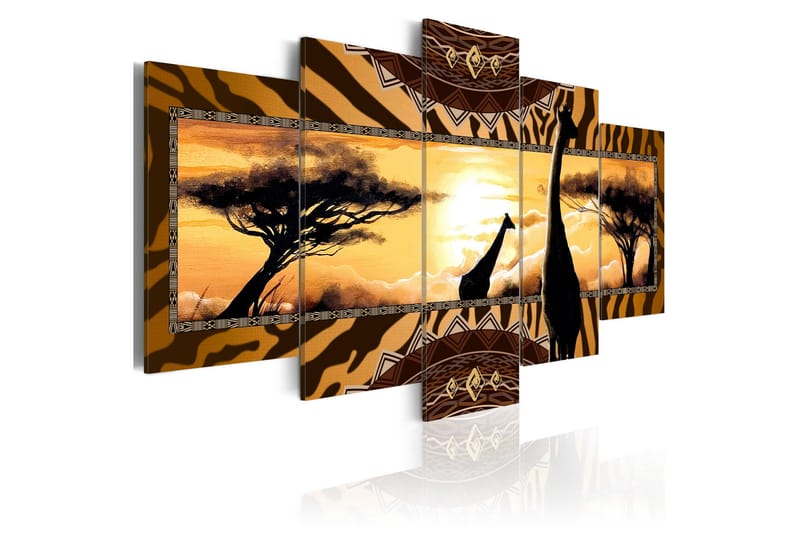 Bilde African Giraffes 100x50 - Artgeist sp. z o. o. - Innredning - Bilder & kunst - Lerretsbilder