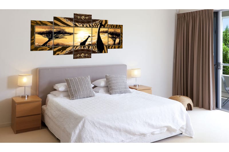 Bilde African Giraffes 100x50 - Artgeist sp. z o. o. - Innredning - Bilder & kunst - Lerretsbilder