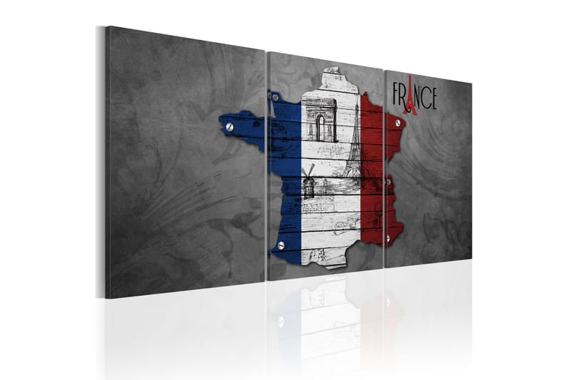 Bilde All About France 60x30 - Artgeist sp. z o. o. - Innredning - Bilder & kunst - Lerretsbilder