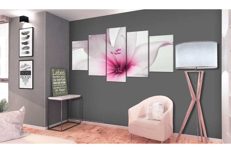 Bilde Amarylis Pink Charm 200x100 - Artgeist sp. z o. o. - Innredning - Bilder & kunst - Lerretsbilder