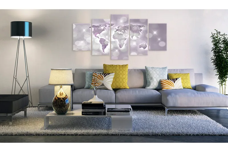 Bilde Amethyst World 200x100 - Artgeist sp. z o. o. - Innredning - Bilder & kunst - Lerretsbilder