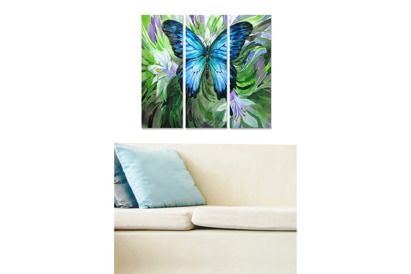 Bilde Animal 3-pk Flerfarget - 22x05 cm - Innredning - Bilder & kunst - Lerretsbilder