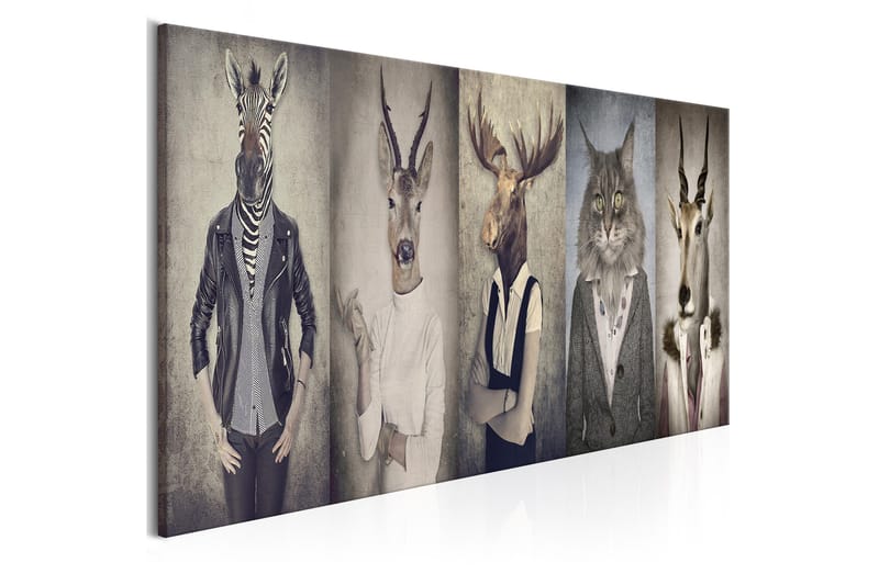 Bilde Animal Masks 150x50 - Artgeist sp. z o. o. - Innredning - Bilder & kunst - Lerretsbilder