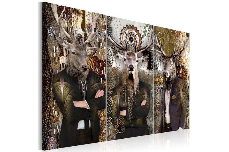 Bilde Animal Trio 3 Parts Brown 90x60 - Artgeist sp. z o. o. - Innredning - Bilder & kunst - Lerretsbilder