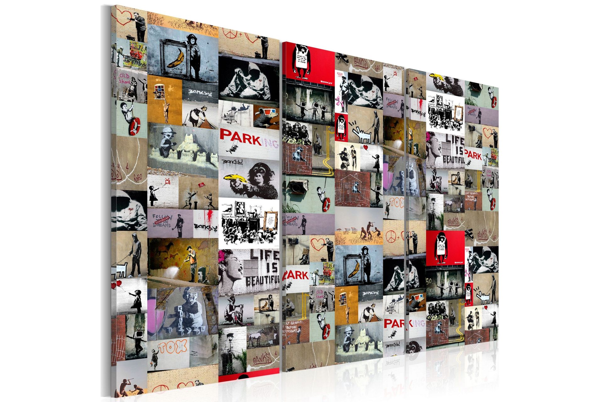 Bilde Art Of Collage Banksy Iii 90x60 - Artgeist sp. z o. o.