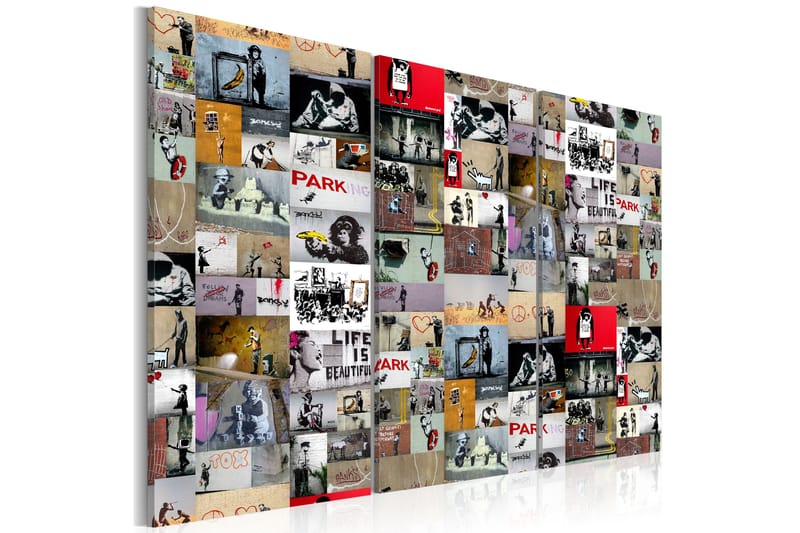 Bilde Art Of Collage Banksy Iii 90x60, Artgeist sp. z o. o.
