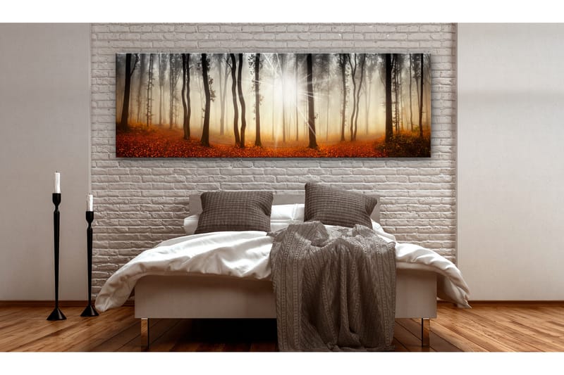 Bilde Autumnal Fog 150x50 - Artgeist sp. z o. o. - Innredning - Bilder & kunst - Lerretsbilder