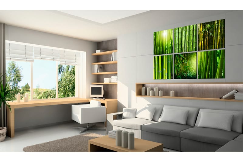 Bilde Bamboo Has Many Faces 120x80 - Artgeist sp. z o. o. - Innredning - Bilder & kunst - Lerretsbilder