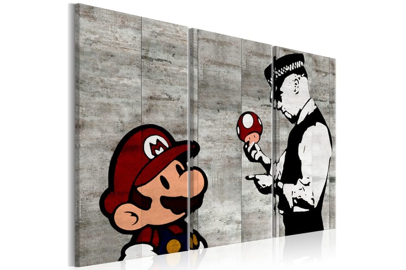 Bilde Banksy Mario Bros 120x80, Artgeist sp. z o. o.