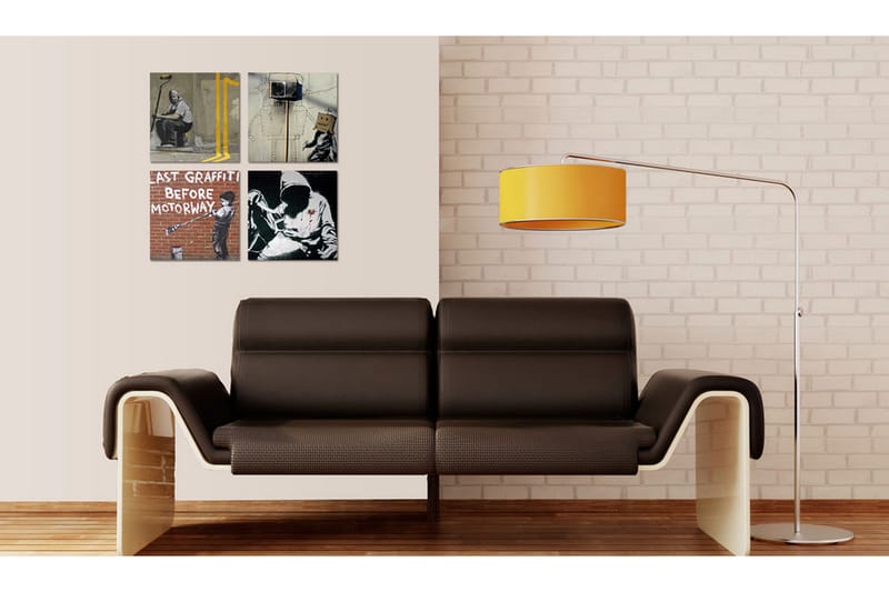 Bilde Banksy Street Art 40x40 - Artgeist sp. z o. o. - Innredning - Bilder & kunst - Lerretsbilder