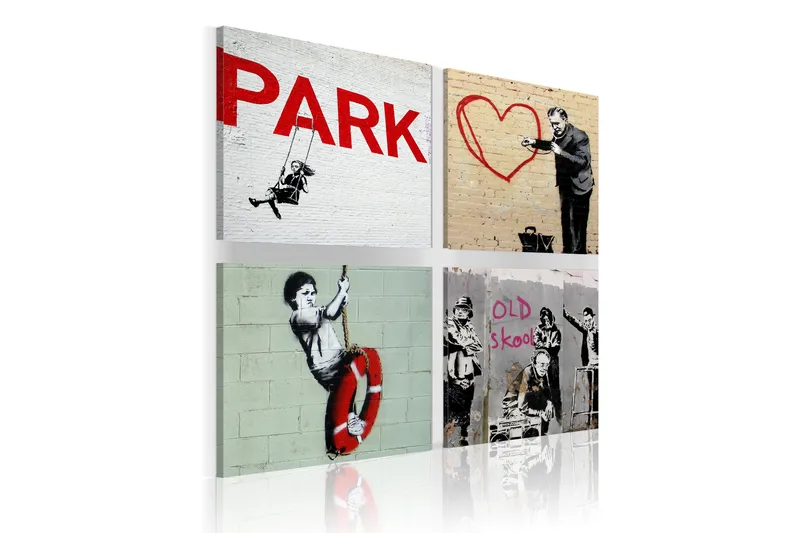 Bilde Banksy Urban Inspiration 80x80, Artgeist sp. z o. o.