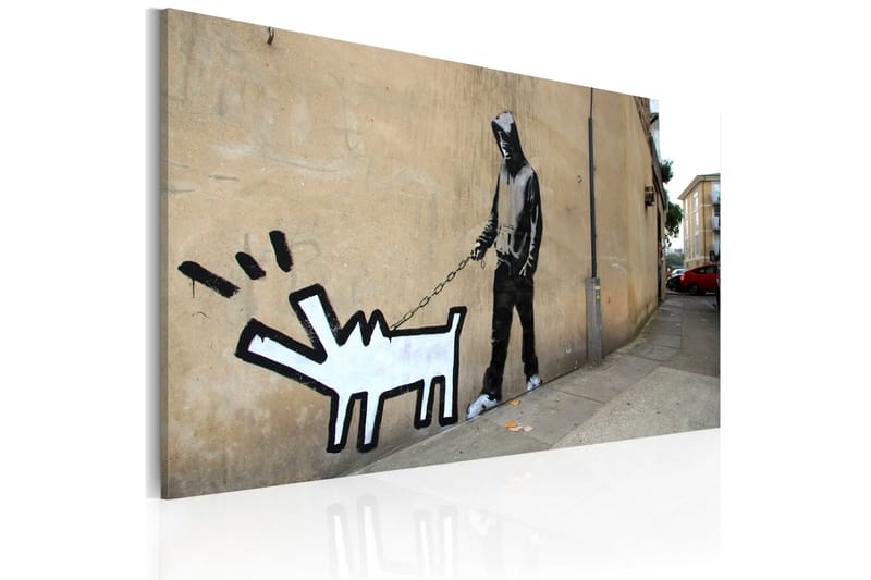 Bilde Barking Dog Banksy 60x40 - Artgeist sp. z o. o. - Innredning - Bilder & kunst - Lerretsbilder
