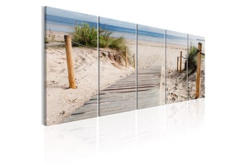 Bilde Beach After Rain 200x80 - Artgeist sp. z o. o. - Innredning - Bilder & kunst - Lerretsbilder