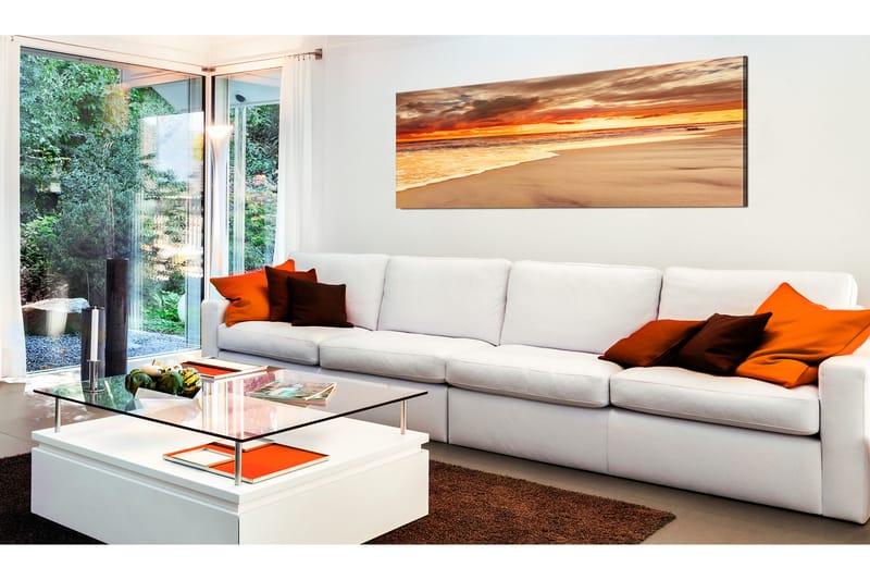 Bilde Beach Beatiful Sunset 135x45 - Artgeist sp. z o. o. - Innredning - Bilder & kunst - Lerretsbilder