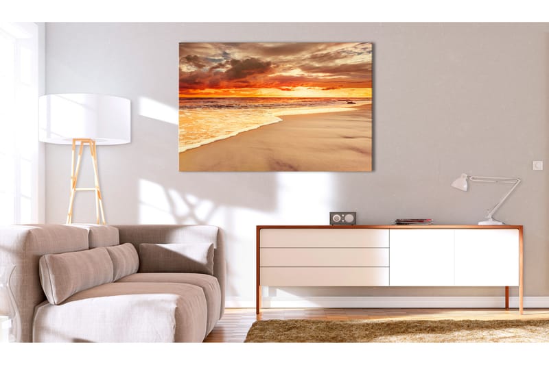 Bilde Beach Beatiful Sunset Ii 90x60 - Artgeist sp. z o. o. - Innredning - Bilder & kunst - Lerretsbilder
