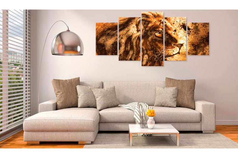 Bilde Beautiful Lion 100x50 - Artgeist sp. z o. o. - Innredning - Bilder & kunst - Lerretsbilder