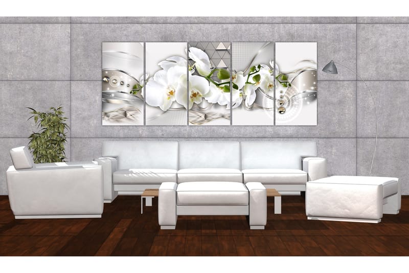 Bilde Beautiful Orchises 200x80 - Artgeist sp. z o. o. - Innredning - Bilder & kunst - Lerretsbilder