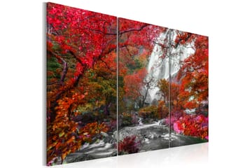 Bilde Beautiful Waterfall Autumnal Forest 90x60