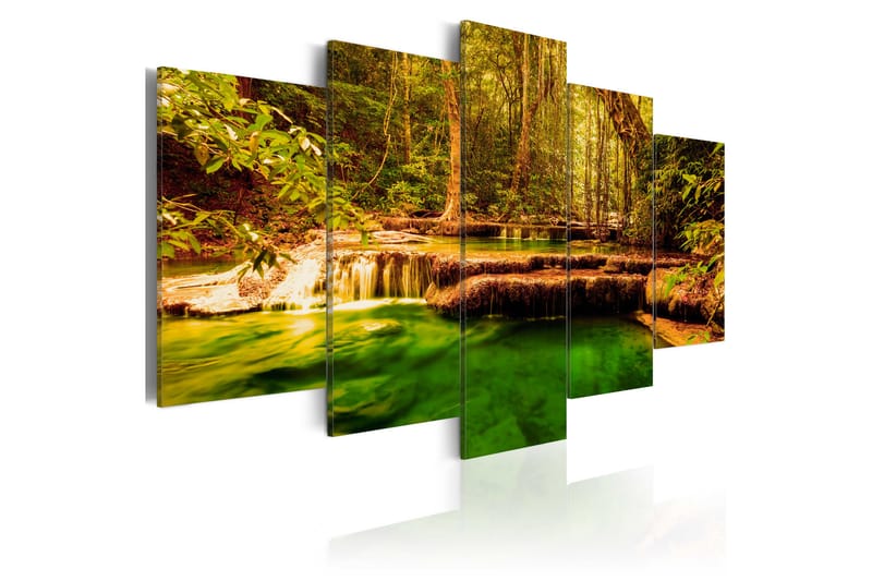 Bilde Beauty Of Nature Waterfall 200x100 - Artgeist sp. z o. o. - Innredning - Bilder & kunst - Lerretsbilder