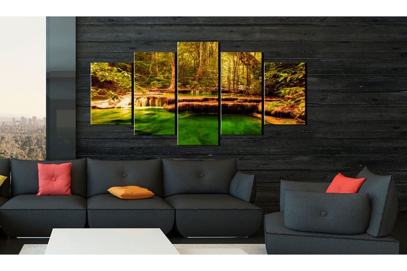 Bilde Beauty Of Nature Waterfall 200x100 - Artgeist sp. z o. o. - Innredning - Bilder & kunst - Lerretsbilder