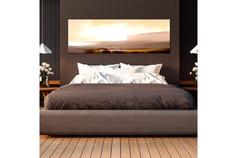 Bilde Beginning Of The End 1 Part Beige Narrow 135x45 - Artgeist sp. z o. o. - Innredning - Bilder & kunst - Lerretsbilder