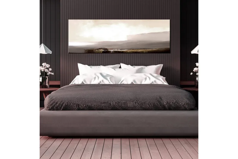 Bilde Beginning Of The End 1 Part Brown Narrow 135x45 - Artgeist sp. z o. o. - Innredning - Bilder & kunst - Lerretsbilder